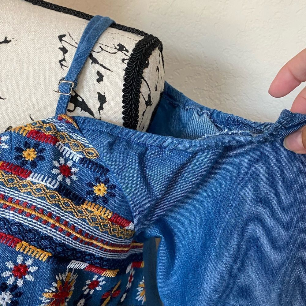 Blu Pepper Denim Cold Shoulder Dress - Picture 5 of 12